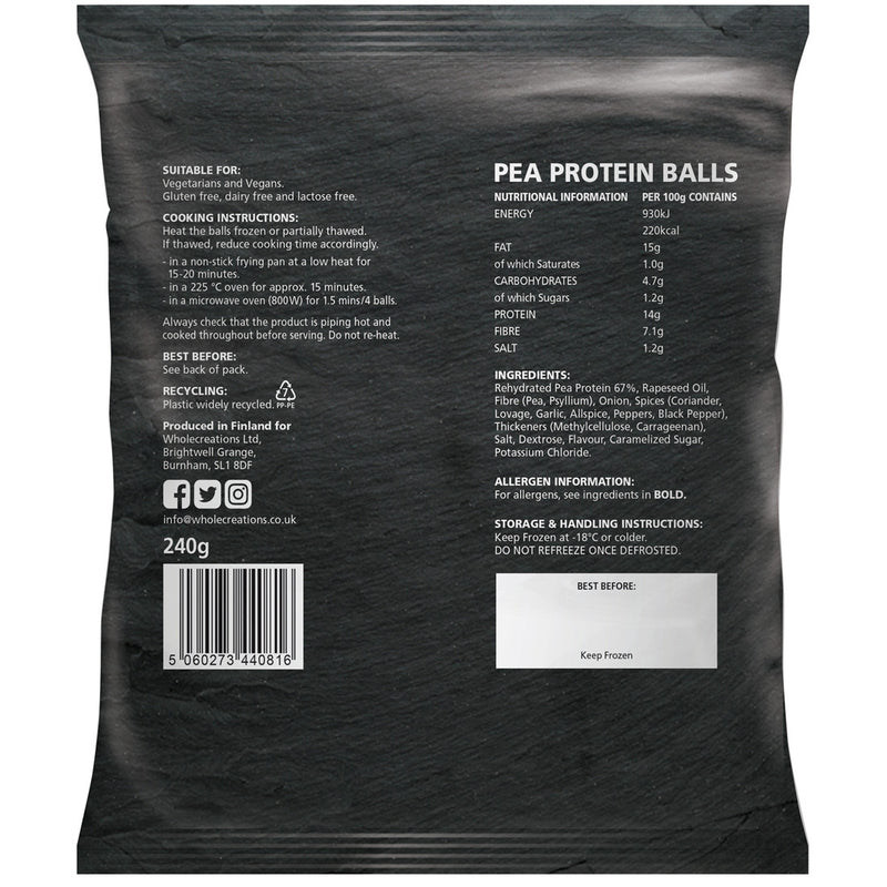 Buy Vegan Food Online | UK Delivery, Dairy Gluten Free Pea Protein Ball bites, high in fibre, perfect as part of a meal or a tasty snack